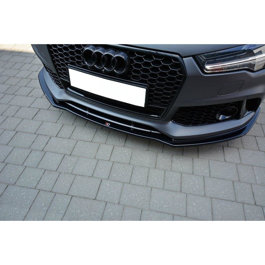 Maxton frontsplitter til Audi RS7 C7 – blank sort – billede 1 af 8