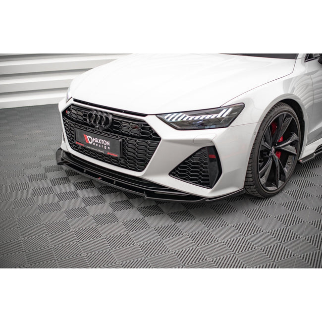 Maxton frontsplitter til Audi RS7 C8 – blank sort – billede 1 af 4