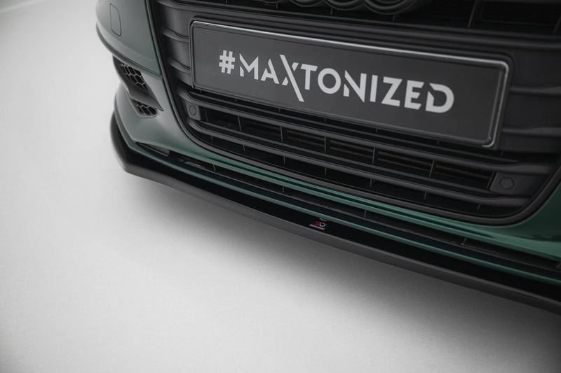 Maxton frontsplitter til Audi S6 / A6 S-Line C7 – blank sort – billede 3 af 5