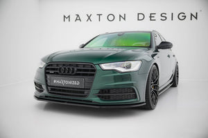 Maxton frontsplitter til Audi S6 / A6 S-Line C7 – blank sort – billede 1 af 5