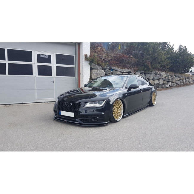 Maxton frontsplitter til Audi S7 / A7 S-Line C7 – blank sort – billede 1 af 6