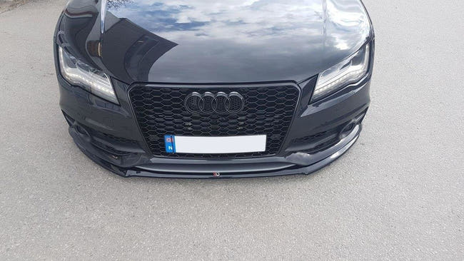 Maxton frontsplitter til Audi S7 / A7 S-Line C7 – blank sort – billede 2 af 6
