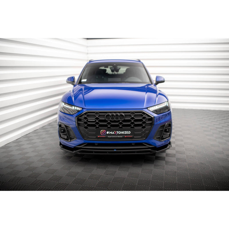 Maxton frontsplitter til Audi SQ5 / Q5 S-Line SUV / Sportback Mk2 Facelift – blank sort – billede 2 af 6