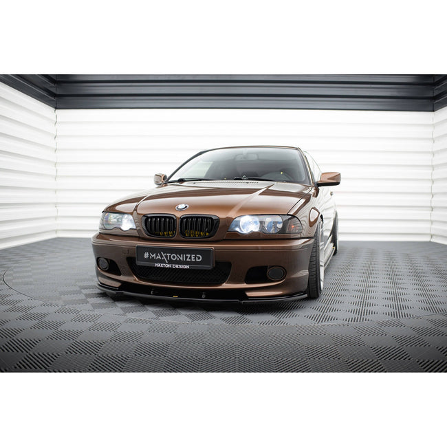 Maxton frontsplitter til BMW 3 E46 Mpack Coupe – blank sort – billede 1 af 5