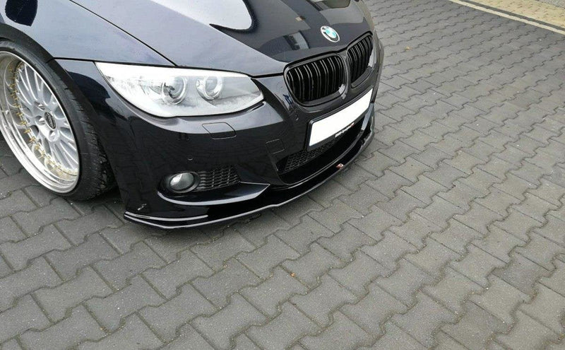 Maxton frontsplitter til BMW 3 E92 M-PACK Facelift – blank sort – billede 2 af 4