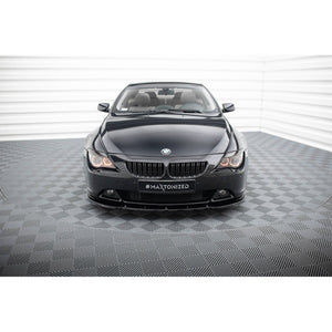Maxton frontsplitter til BMW 6 Coupe E63 / Cabrio E64 – blank sort – billede 2 af 5