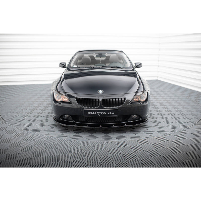 Maxton frontsplitter til BMW 6 Coupe E63 / Cabrio E64 – blank sort – billede 2 af 5