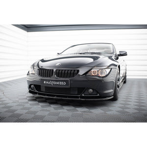 Maxton frontsplitter til BMW 6 Coupe E63 / Cabrio E64 – blank sort – billede 1 af 5