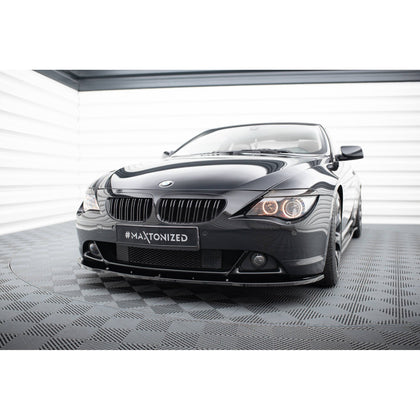 Maxton frontsplitter til BMW 6 Coupe E63 / Cabrio E64 – blank sort – billede 1 af 5