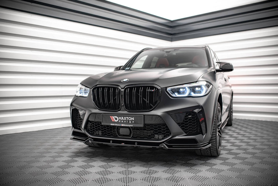 Maxton frontsplitter til BMW X5M F95 – blank sort – billede 1 af 5