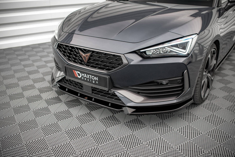 Maxton frontsplitter til Cupra Leon Mk1 – blank sort – billede 1 af 4