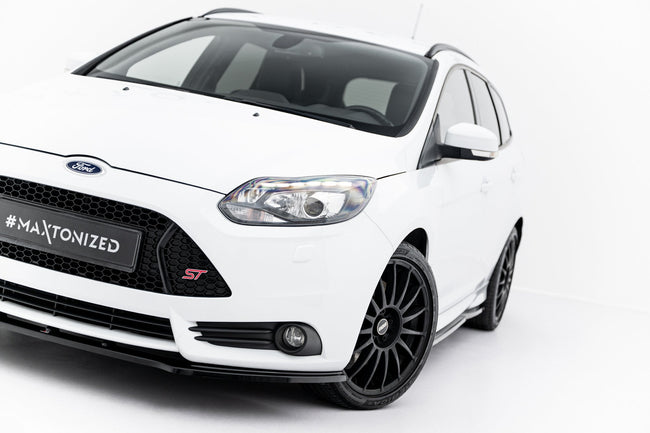 Maxton frontsplitter til Ford Focus ST Mk3 – blank sort – billede 1 af 6
