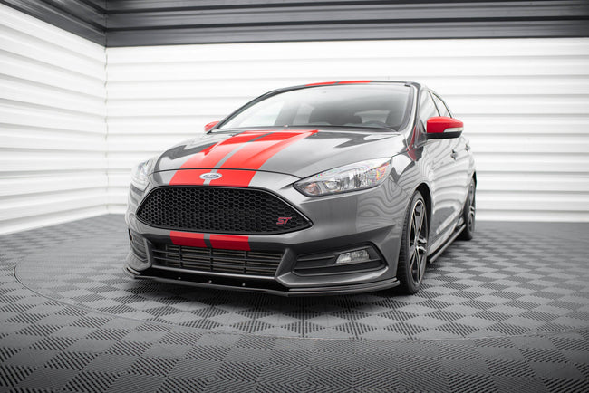 Maxton frontsplitter til Ford Focus ST Mk3 Facelift – blank sort – billede 1 af 6