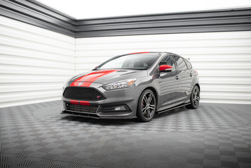 Maxton frontsplitter til Ford Focus ST Mk3 Facelift – blank sort – billede 4 af 6
