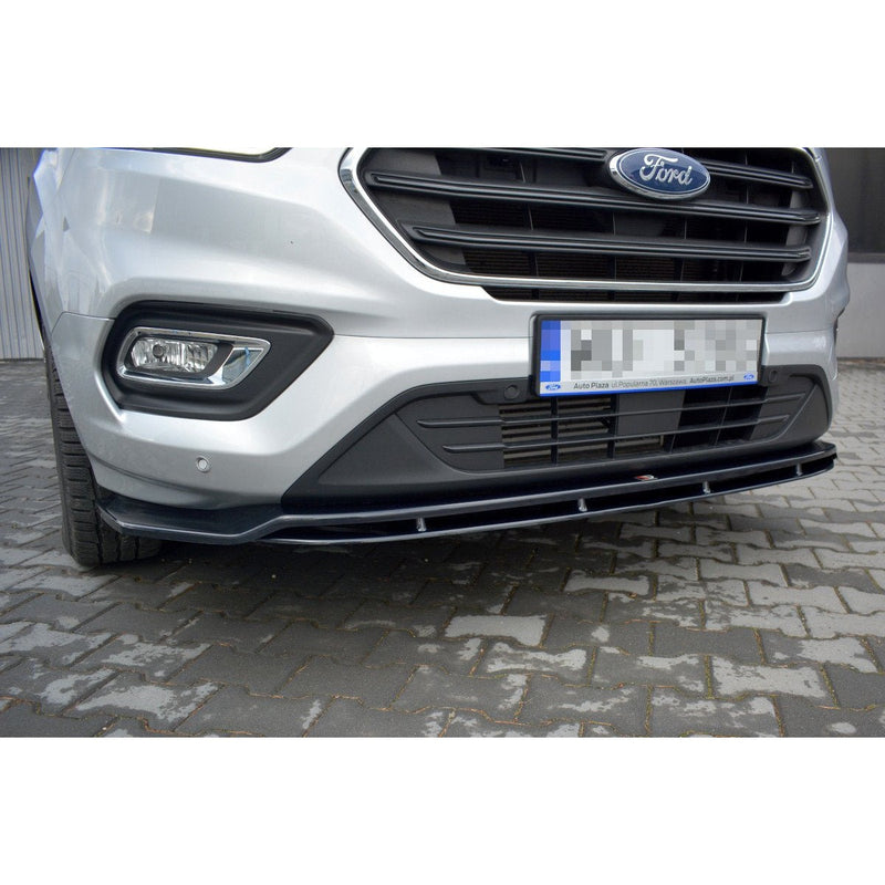 Maxton frontsplitter til Ford Transit Custom Mk1 Facelift / Tourneo Custom Mk1 Facelift – blank sort – billede 1 af 7