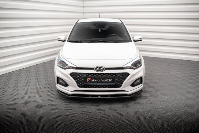 Maxton frontsplitter til Hyundai I20 Mk2 Facelift – blank sort – billede 2 af 5