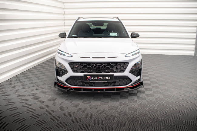 Maxton frontsplitter til Hyundai Kona N Mk1 – blank sort – billede 2 af 5