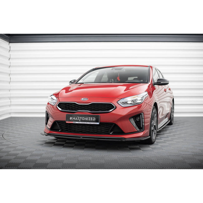 Maxton frontsplitter til Kia Ceed GT / GT-Line Mk3 / Proceed Mk1 – blank sort – billede 1 af 5