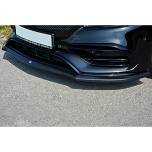 Maxton frontsplitter til Mercedes A W176 AMG Facelift – blank sort – billede 2 af 6