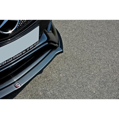 Maxton frontsplitter til Mercedes A W176 AMG Facelift – blank sort – billede 3 af 6