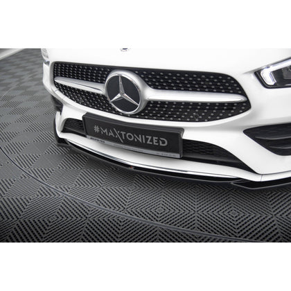 Maxton frontsplitter til Mercedes-Benz CLA A35 AMG / AMG-Line C118 – blank sort – billede 3 af 5