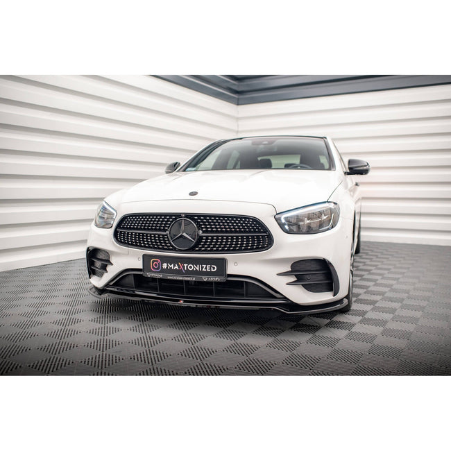 Maxton frontsplitter til Mercedes-Benz E AMG-Line W213 Facelift – blank sort – billede 1 af 5