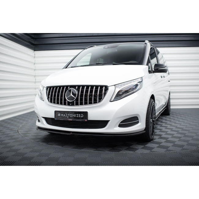 Maxton frontsplitter til Mercedes-Benz V-Class W447 – blank sort – billede 1 af 3