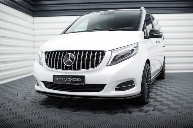 Maxton frontsplitter til Mercedes-Benz V-Class W447 – blank sort – billede 1 af 3
