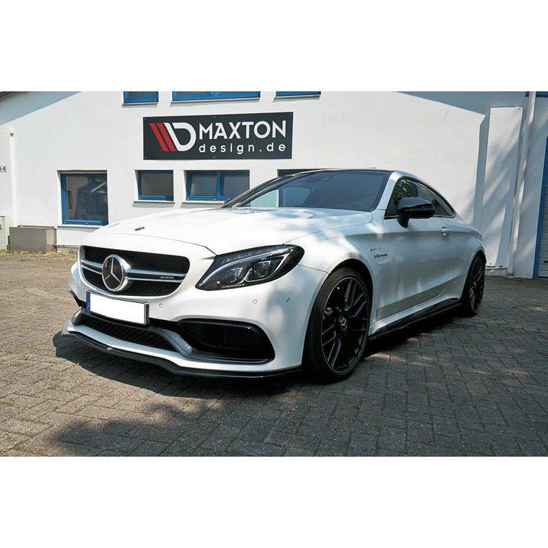 Maxton frontsplitter til Mercedes C-class C205 63AMG Coupe – blank sort – billede 1 af 6