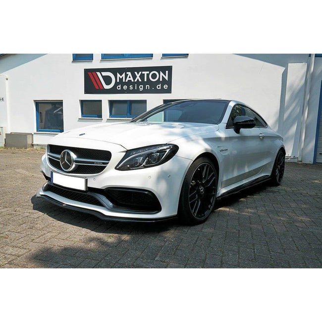 Maxton frontsplitter til Mercedes C-class C205 63AMG Coupe – blank sort – billede 1 af 6