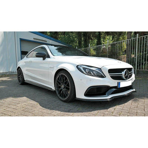 Maxton frontsplitter til Mercedes C-class C205 63AMG Coupe – blank sort – billede 2 af 6