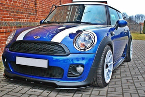 Maxton frontsplitter til Mini Cooper R56 JCW – blank sort – billede 1 af 4