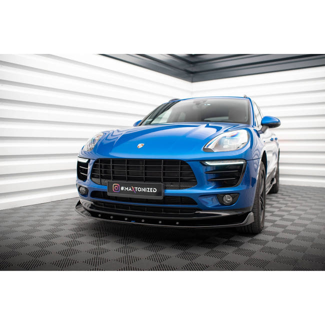 Maxton frontsplitter til Porsche Macan Mk1 – blank sort – billede 1 af 6