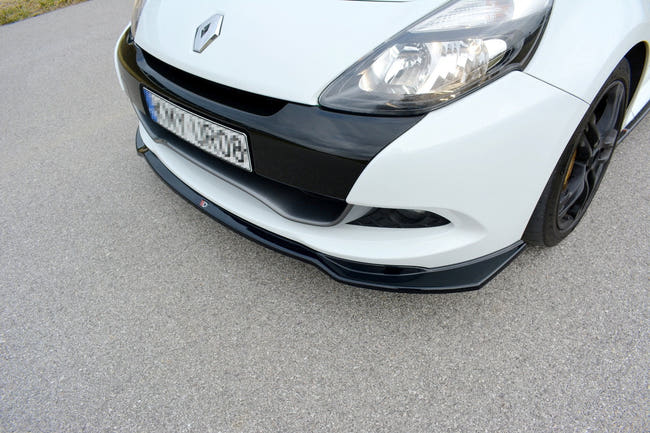 Maxton frontsplitter til Renault Clio Mk3 RS Facelift – blank sort – billede 1 af 4