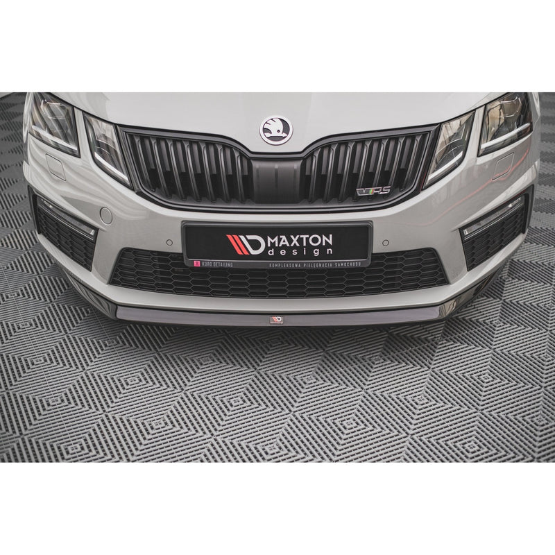 Maxton frontsplitter til Skoda Octavia RS Mk3 Facelift – blank sort – billede 3 af 5