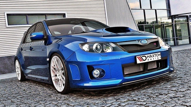 Maxton frontsplitter til Subaru Impreza WRX STI Mk3 Facelift – blank sort – billede 1 af 3