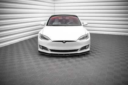 Maxton frontsplitter til Tesla Model S Facelift – blank sort – billede 2 af 6