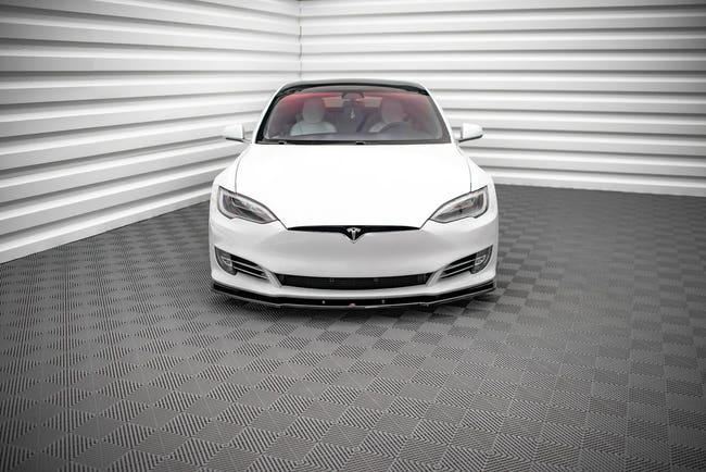 Maxton frontsplitter til Tesla Model S Facelift – blank sort – billede 2 af 6