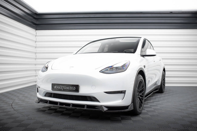 Maxton frontsplitter til Tesla Model Y – blank sort – billede 1 af 6
