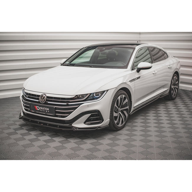 Maxton frontsplitter til Volkswagen Arteon R-Line Sedan / Shooting Brake Mk1 Facelift – blank sort – billede 1 af 4