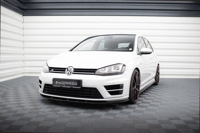 Maxton frontsplitter til Volkswagen Golf R / R-Line Mk7 – blank sort – billede 1 af 5