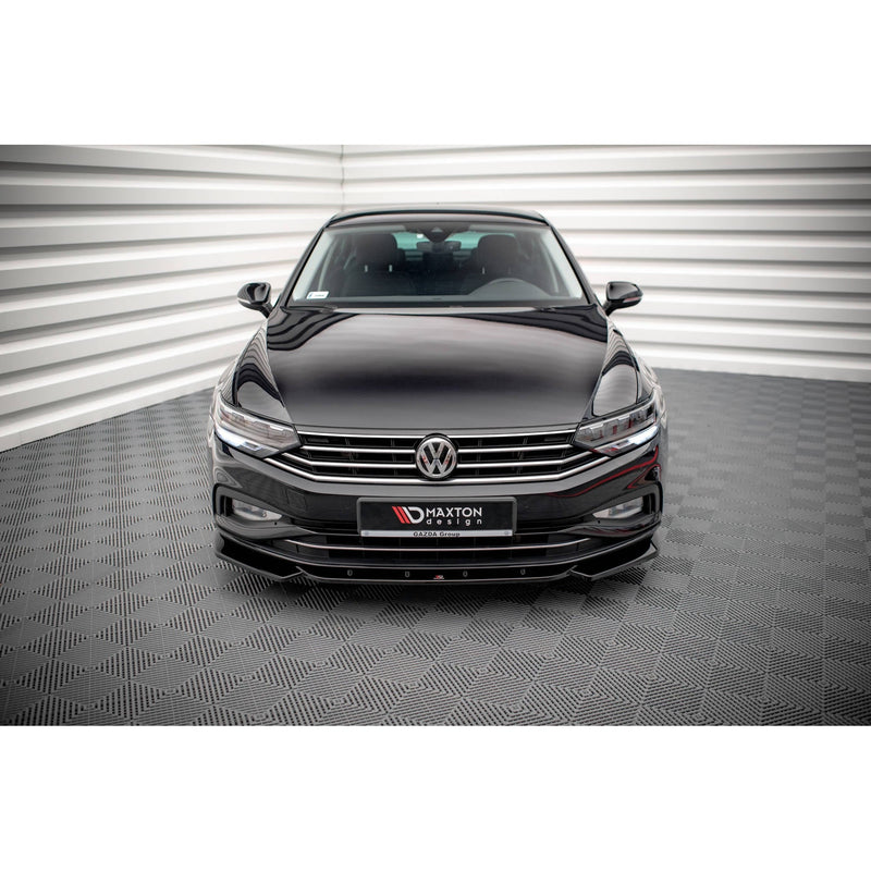 Maxton frontsplitter til Volkswagen Passat B8 Facelift – blank sort – billede 2 af 5