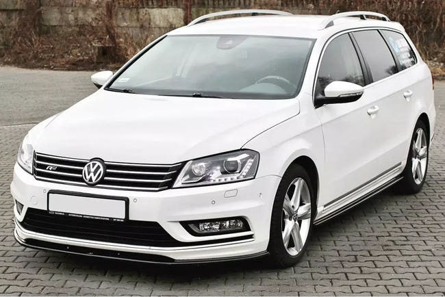 Maxton frontsplitter til Volkswagen Passat R-Line B7 – blank sort – billede 1 af 5