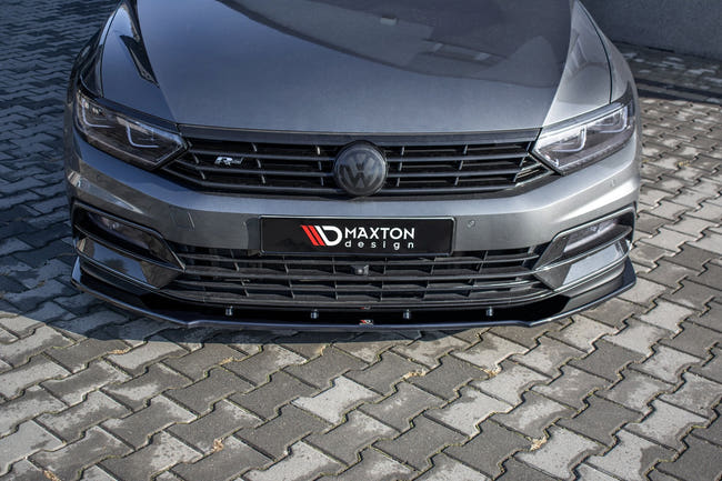 Maxton frontsplitter til Volkswagen Passat R-Line B8 – blank sort – billede 1 af 7