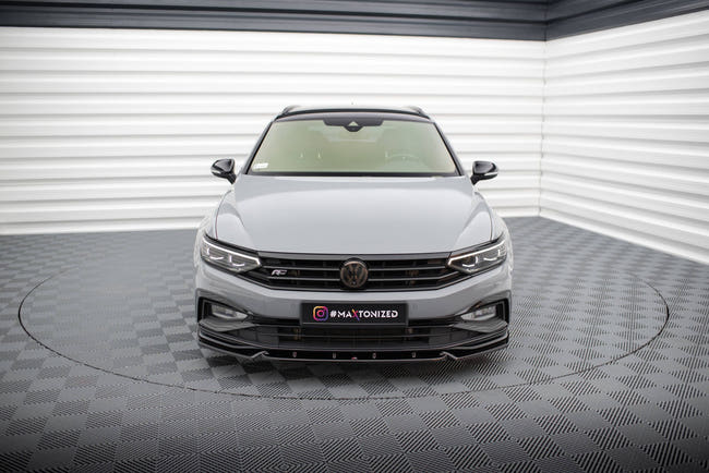 Maxton frontsplitter til Volkswagen Passat R-Line B8 Facelift – blank sort – billede 2 af 6