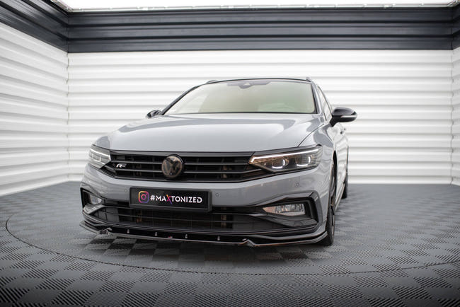 Maxton frontsplitter til Volkswagen Passat R-Line B8 Facelift – blank sort – billede 1 af 6