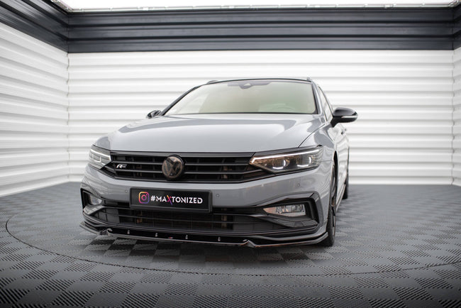 Maxton frontsplitter til Volkswagen Passat R-Line B8 Facelift – blank sort – billede 1 af 6