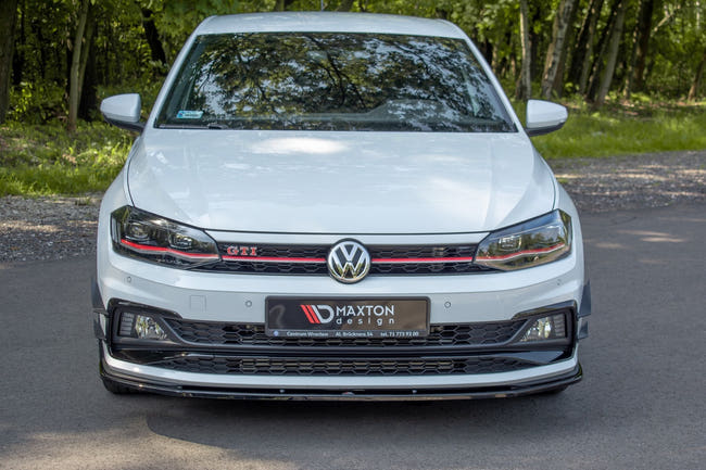 Maxton frontsplitter til Volkswagen Polo GTI / R-line Mk6 – blank sort – billede 2 af 6