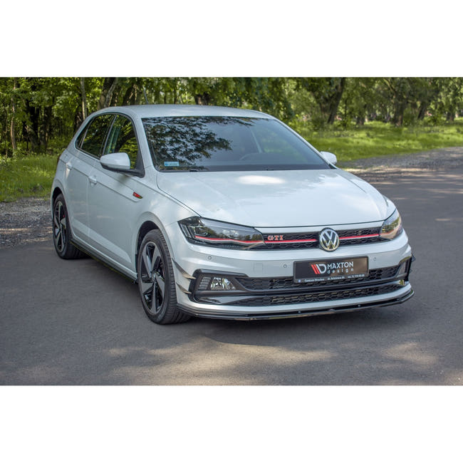Maxton frontsplitter til Volkswagen Polo GTI / R-line Mk6 – blank sort – billede 1 af 6