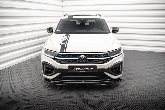 Maxton frontsplitter til Volkswagen T-Roc R / R-Line Mk1 Facelift – blank sort – billede 2 af 6